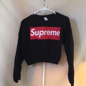 Cropped supreme hoodie